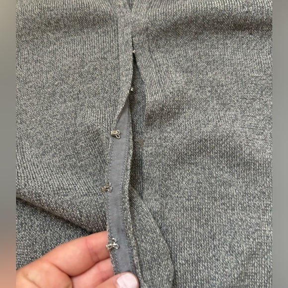 INC International Concepts gray cardigan sweater 100% WOOL medium​ - Picture 10 of 12